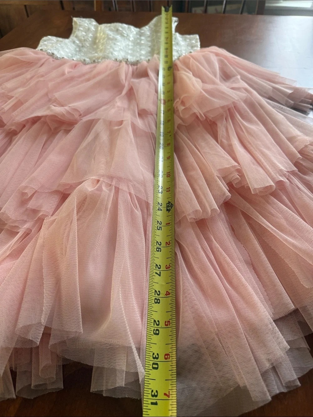 Couture Princess White Sleeveless Layered Pink Tulle Tiers Ballet Dress Formal